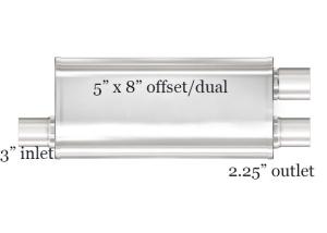 Wholesale Straight Through Performance 409 Stainless Steel Exhaust Muffler from china suppliers