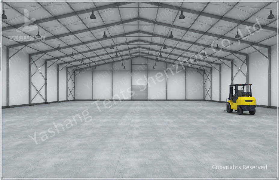 8M Height PVC Warehouse Storage Tent Anti-ultraviolet A-Shaped Roof Top Style