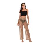 Casual Hollow Pants 100% Polyester Knitted Sexy Women'S Beach Pants