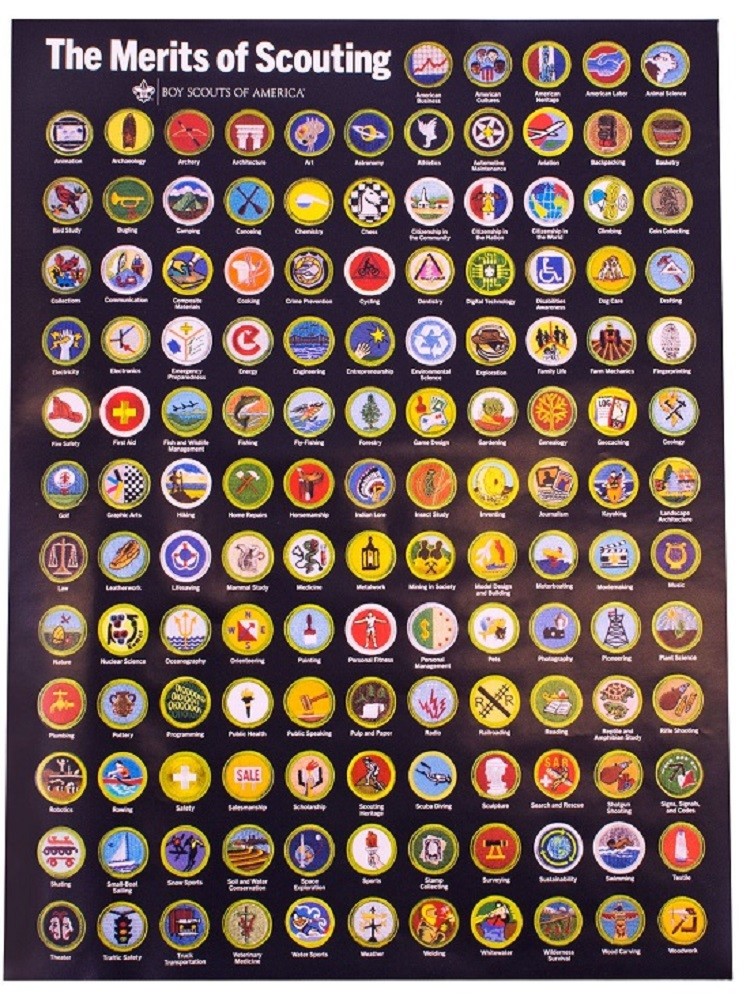 Machine Washable Heat Seal Boy Scout Patch Merit Badge For Pocket