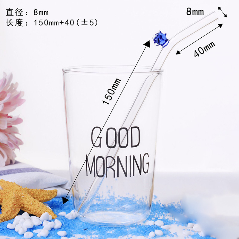 Creative Safe Lead Free Clear Borosilicate Glass Straws