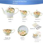 Sunmatte Lifestyle Gifts Exquisite Bone China Tea & Coffee Cup Set Blue/Pink for