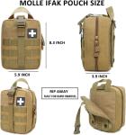 1000D Molle Ifak Pouch Rip Away, Tactical Tear Away Medical Pouch Empty,
