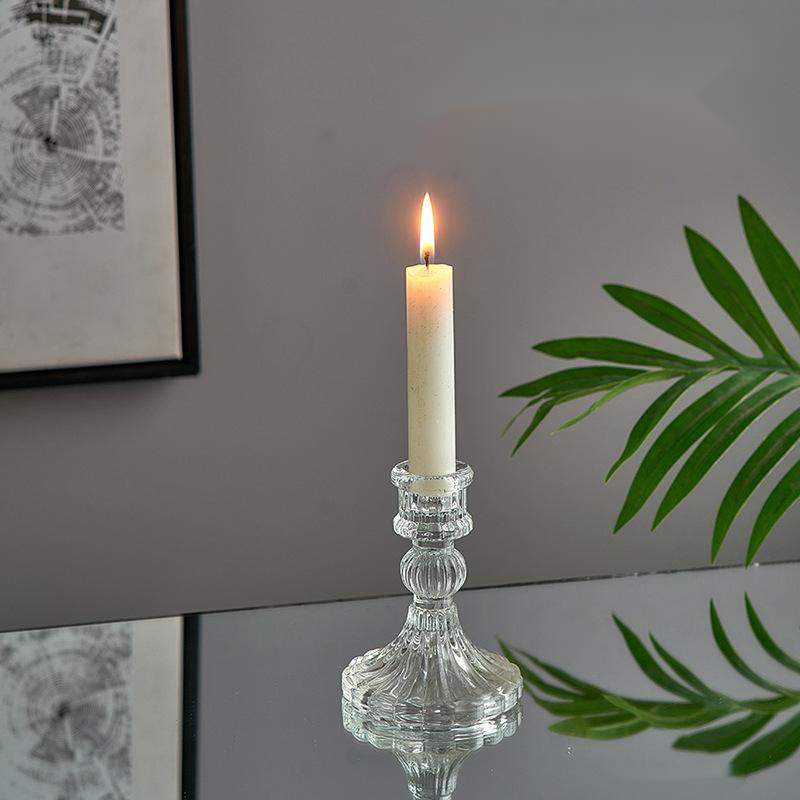 Cheap Price Multi functionTransparent Classic Crystal Glass Candelabra Candlestick Holder