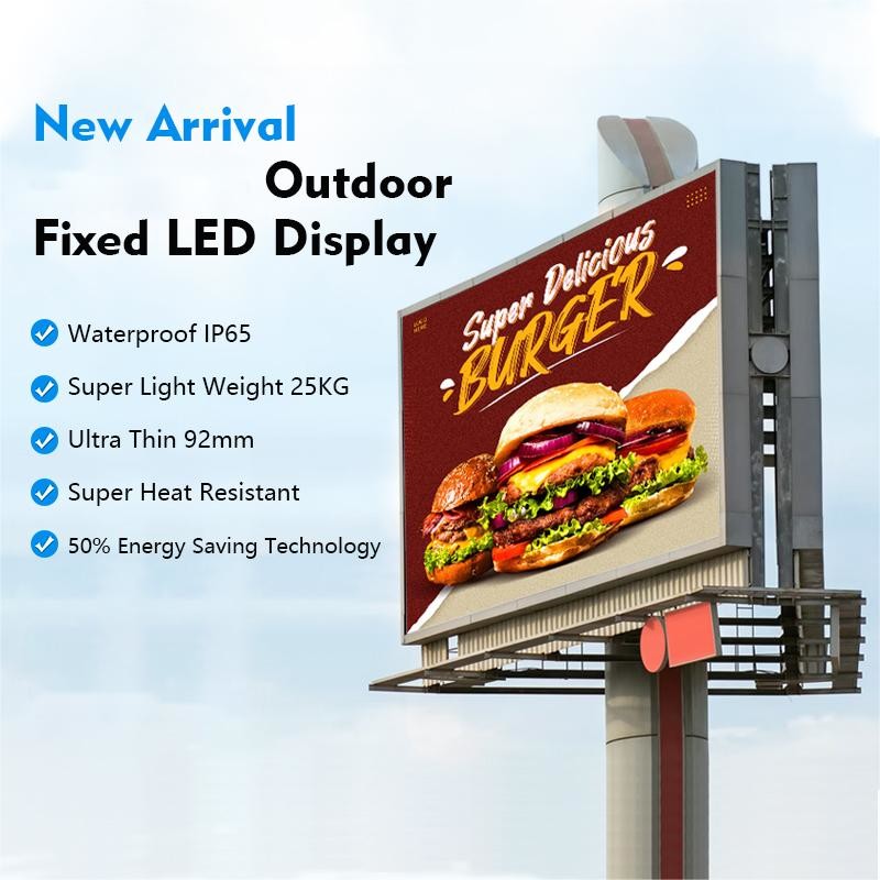1R1G1B Outdoor Fixed LED Display P6.6 Aluminum Cabinet 25kg
