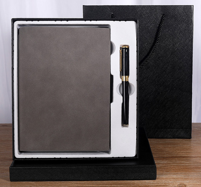 Business Gift Box A5 Thickened Soft Leather Notebook with Customized Logo Notepad