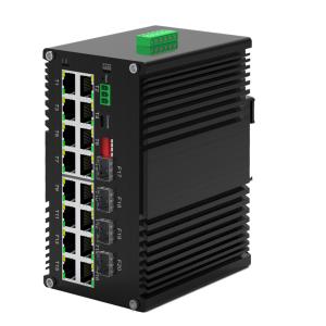 Wholesale Industrial Gigabit Managed Switch 16 Port 10/100/1000T 802.3at PoE With 4 Port 1000X SFP from china suppliers