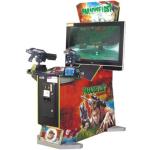Arcade game red color fiberglass material high definition LCD shooting