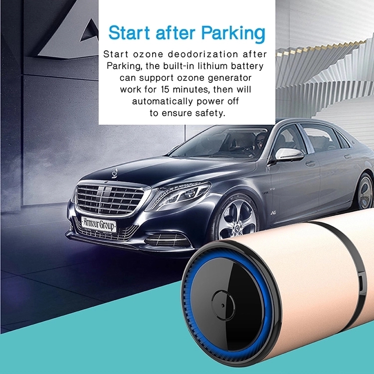 ETL Gray Hepa Car Air Purifier 106m3/h Negative Ion Air Cleaner
