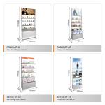 Skincare Store Cabinet Simple Gray Facial Mask Back Cabinet For Branding Store