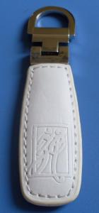 Wholesale Promotional white gift Personalized leather keychains from china suppliers