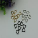 China factory design backpack metal d buckle,zinc alloy light gold metal d ring