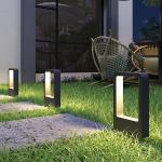 7w Bollard Style Landscape Lights , IP67 Black Outdoor Lights 90 CRI