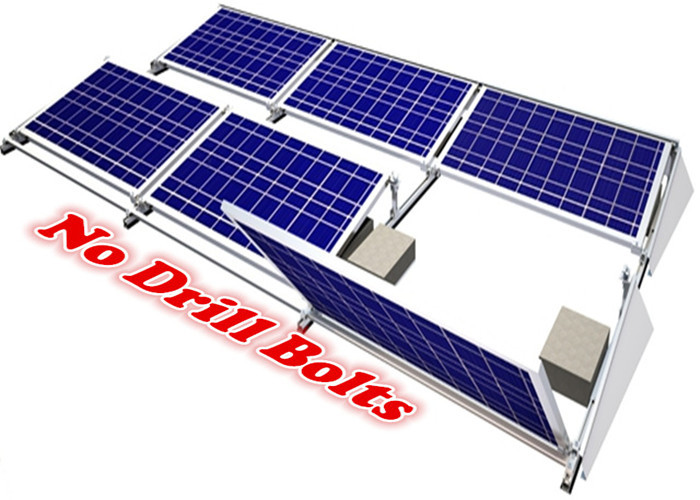 Super Supplier Pre Assembled Flat Roof Ballasted Solar Racking Systems