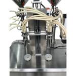 Two-color screw hand care cream heating filling machine