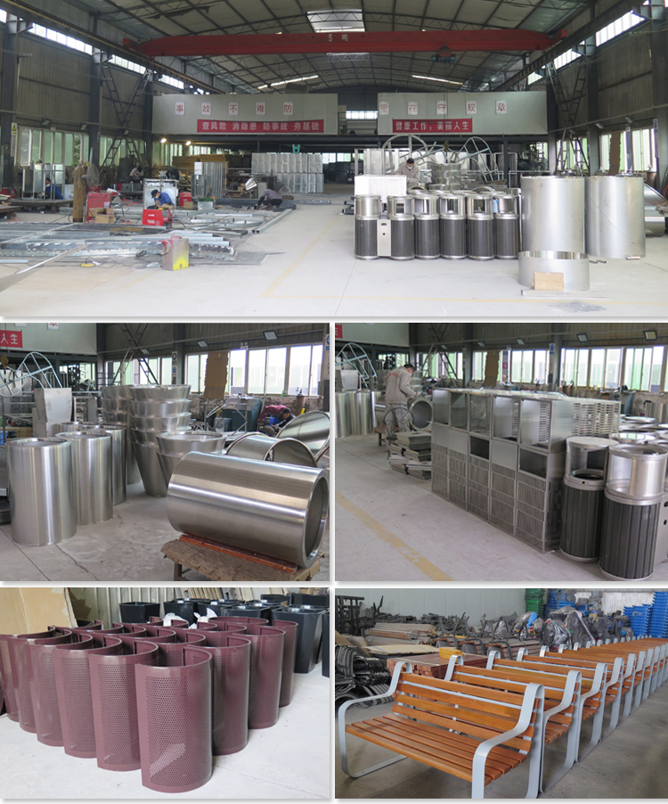 EN840 Certificate Outdoor Facility Large Metal Plant Pots