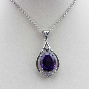 Wholesale Sterling Silver Jewelry 10mmx12mm Red Cubic Zircon Pendant (PSJ0396) from china suppliers