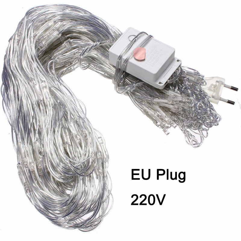 IP44 LED Fairy String Lights Window Curtain Wedding Party Holiday Light