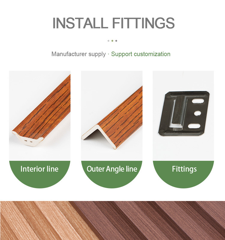 Moth Proof Wood Plastic Grille WPC Fluted Panel Exterior