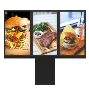 Wholesale 55inch Exterior Outdoor Drive Thru Menu Boards System 3000nits Spliced 3 Screens from china suppliers