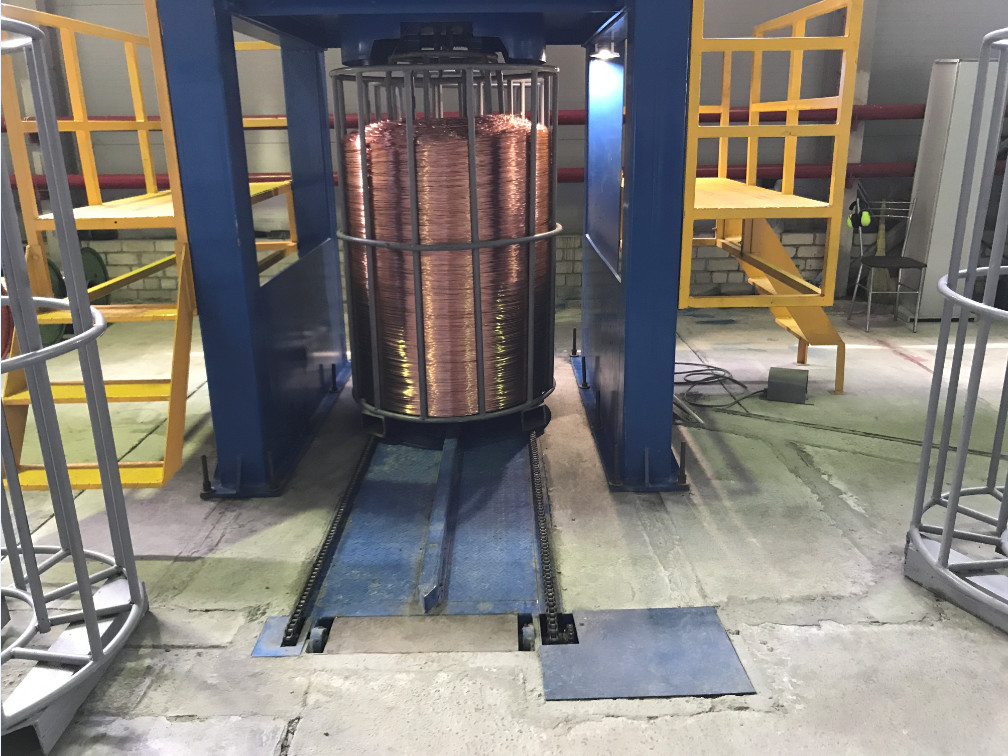 450mm Capstan Copper Wire Making Machine 280KW With Continuous Annealer