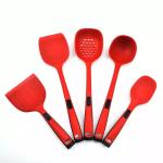 BPA Free 5 Pieces Silicone Spatula Kitchenaid Cooking Utensils Set Heat