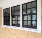 Aluminium Tempered Glass Sliding Sash Windows / Triple Glazed Commercial Grade