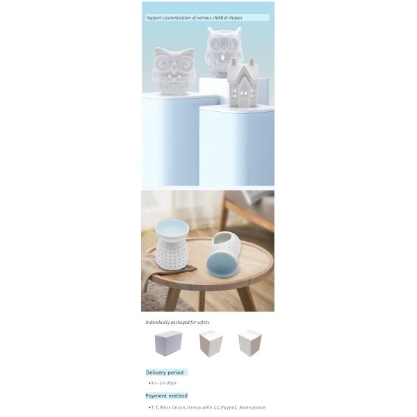 Wholesale Essential Oil Candle Incense Burner Ceramic Scented Wax Melt Burner Fragrance Wax Melt Warmer