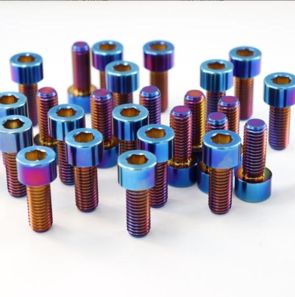 Burnt Titanium Bolts Titanium Alloy DIN912 Cylindrical Head Hexagon Socket Cap