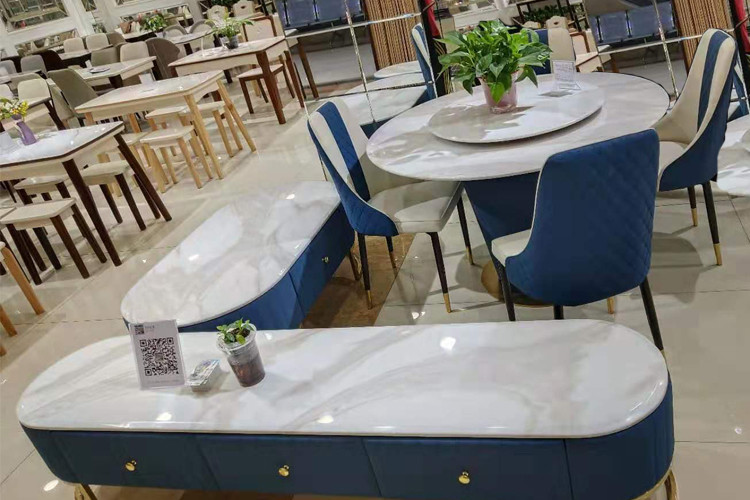 Wear Resistant European Style Coffee Table With Crack Pattern Easy Maintenance