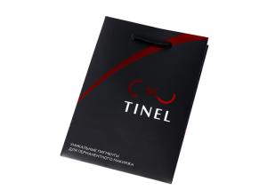 Wholesale Custom Logo Black Paper Bags , Matt Laminated Small Black Paper Bags With Handles from china suppliers