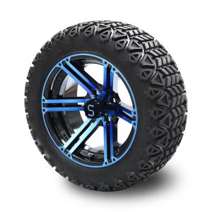 Wholesale Golf Cart 14 Inch Blue/Glossy Black Wheels And 22 Inch Tall Off-Road Tires 4 PLY with DOT Approved from china suppliers