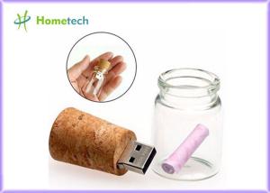Wholesale Transparent Wood Glass Message In A Bottle Usb Flash Drive 4GB 8GB from china suppliers