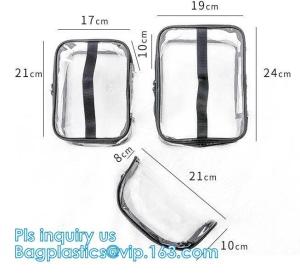 Wholesale Make up beauty cosmetic bag travel pvc zipper bag for travel cosmetic packaging, Vinyl Travel Bag Foldable Organizer Duf from china suppliers