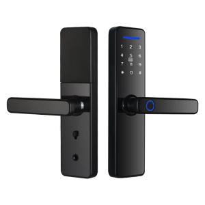 Wholesale Smart Life Tuya Wifi Lock WiFi TTlock BLE Unlock Steel Door with Password Fingerprint from china suppliers