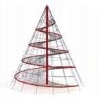Large Cone Climbing Net Children Playground For Commercial Park