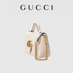 White Calfskin Branded Messenger Bag GG Marmont Tote Bag Quilted Leather