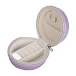 Recyclable Round Portable Travel Jewelry Box For Christmas Gift Mini Size