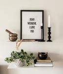 Wall Organizer L-Shaped White Metal Floating Shelf Modern Heavy Duty Wall Mount