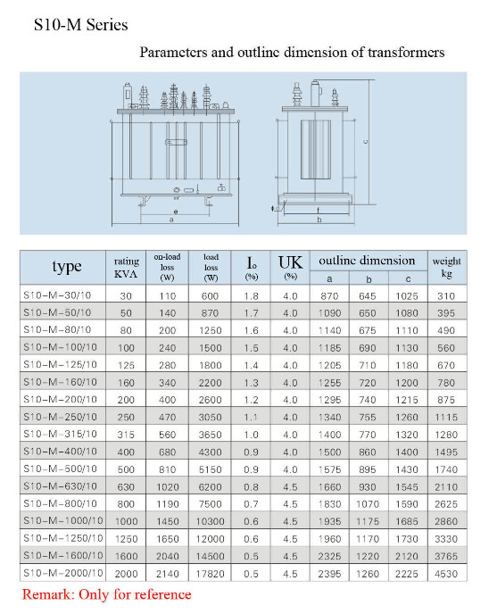 10 - 35KV Oil Immersed Power Transformer