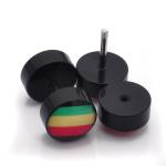 Free Shipping Fake Ear Plugs Studs Earrings For Logo Print Anti-allergic