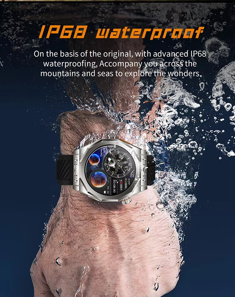 Body Temperature Bracelet Smart Watches For Outdoorsmen Z83max 1.52 Inch Screen