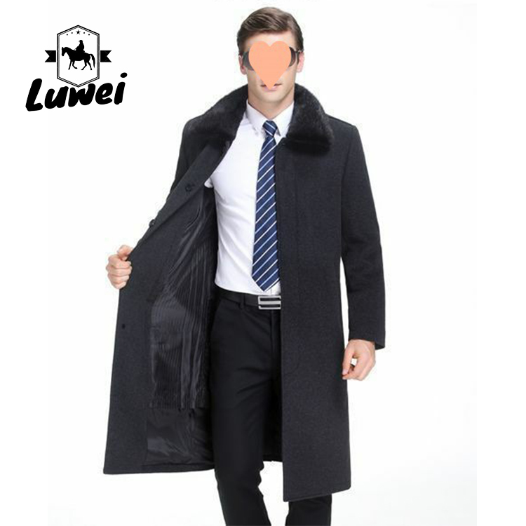 High Quality Trench Single-breasted Black Utility Winchiter Long Bale Jaket Business Vinter Jacket for Men