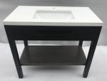 Black powder coat finish metal hotel bathroom vanity/bathroom cabinet