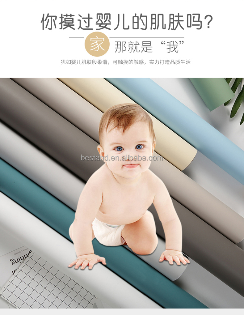 Self-Adhesive PVC Kitchen Wall Sticker with Plain Vinyl Wallpaper