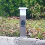 Stainless Steel Outdoor Garden Electrical Power Sockets Outlet LED Post Light