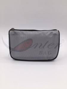Wholesale Silver 1680D Polyester Travel Cosmetic Bags With Printing / Embroidery Logo 7.8&quot;X5&quot;X2&quot; from china suppliers