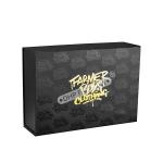 Glossy UV Black Foldable Magnetic Boxes With Bownot Ribbon For Clothing