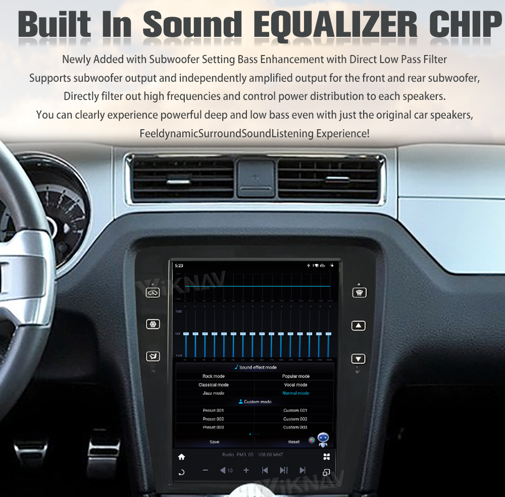 Viknav Car Radio For Ford Mustang (2009-2013) 12.1 inch Touch Screen Android Multimedia Player Head unit