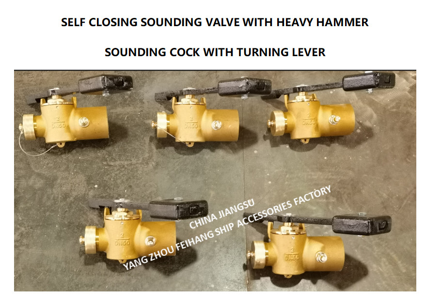 BRONZE DEPTH SOUNDING SELF CLOSING VALVE OF DN50 CB/T3778-99 SOUNDING COCK THREADED ENDS
